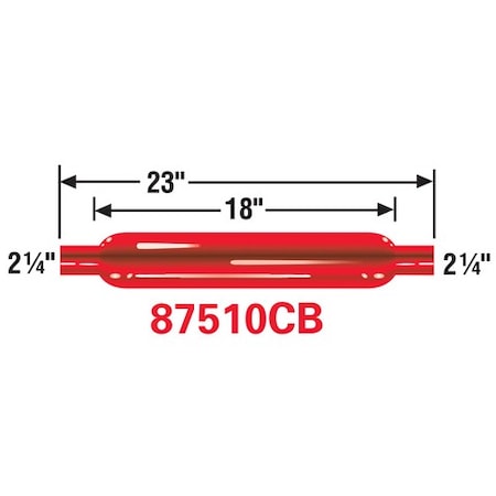 Ap Exhaust GLASSPACK - CHERRY BOMB, STRAIGHT, 3.50IN CASE, 2.25IN CORE, 2.25IN NE 87510CB